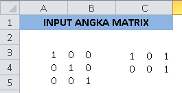 Contoh Matrix di Excel